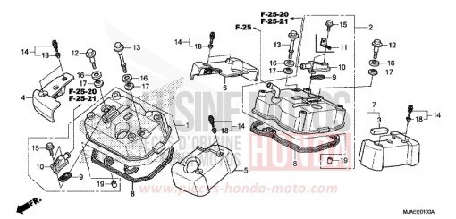 CYLINDER HEAD COVER VT750CSE de 2014